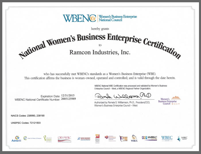 WBENC Certificate